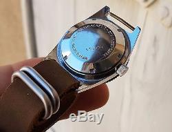 ANCIENNE YEMA plongée AUTOMATIQUE ALL STEEL vintage FRENCH SKIN DIVER RARE