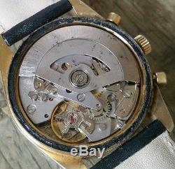 Ancien chronographe automatique suisse, phases de lune valjoux 7754 années 1970