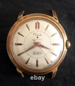 Ancienne montre Elvia Automatique plaqué Or Fonctionnelle