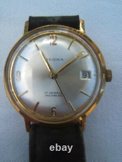 Ancienne montre TEGRA 17 JEWELS INCABLOC Années 50 swiss made