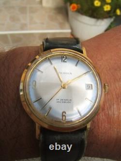 Ancienne montre TEGRA 17 JEWELS INCABLOC Années 50 swiss made