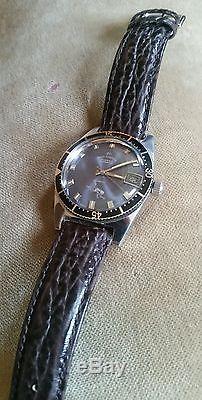 Ancienne montre homme automatique suisse de plongée Paul Garnier 1965 TBE