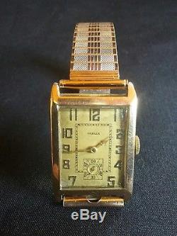 Ancienne montre homme or 14 k automatique chronographe reelle