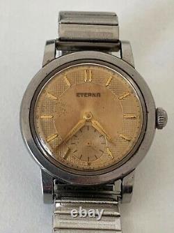 Ancienne rare montre Eterna secondes watch swiss fonctionne