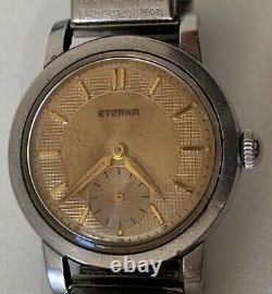 Ancienne rare montre Eterna secondes watch swiss fonctionne