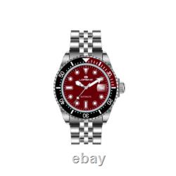 Automatique Montre Homme LORENZ 26148CC Acier Inoxydable Rouge Sub 100mt Automatique Montre Homme LORENZ 26148CC Acier Inoxydable Rouge Sub 100mt