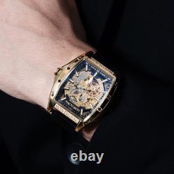 Automatique Montre Homme MONTIGNAC MOW800 Acier Inoxydable Noir D'or Automatique Montre Homme MONTIGNAC MOW800 Acier Inoxydable Noir D'or