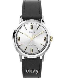 Automatique Montre Homme TIMEX MARLIN HANDWING TW2V44700 Cuir Noir