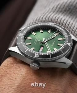 Automatique Montre Homme TIMEX WATERBURY TW2V24700 Cuir Brun Vert Automatique Montre Homme TIMEX WATERBURY TW2V24700 Cuir Brun Vert