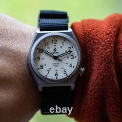 BOLDR VENTURE IVORY Automatique Titane Blanc Tissu Saphir Montre Homme