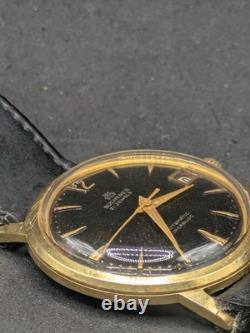 BUCHERER Automatic 21 Jewels Black Dial 34mm Vintage Swiss Watch 1960s
