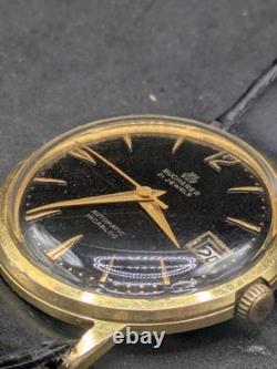 BUCHERER Automatic 21 Jewels Black Dial 34mm Vintage Swiss Watch 1960s