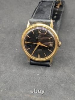 BUCHERER Automatic 21 Jewels Black Dial 34mm Vintage Swiss Watch 1960s