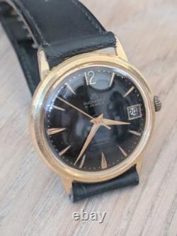 BUCHERER Automatic 21 Jewels Black Dial 34mm Vintage Swiss Watch 1960s