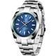 Benyar Montre Homme Silver & Blue Color Automatique En Acier Inoxydable