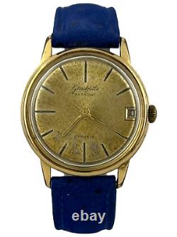 Bracelet Hommes Glashütte Gub Automatique Calibre 67.1 Avec Bleu