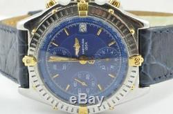Breitling Chronomat Montre Hommes B13050.1 Automatique Chrono Beau État Bleu