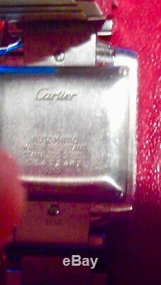 Cartier Tank Francaise en acier inoxydable automatique montre homme 2302