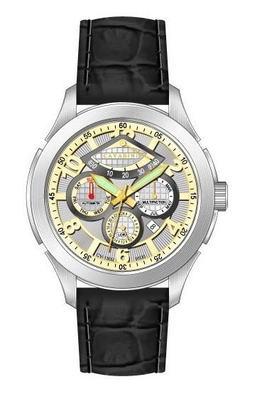 Cavadini Calendrier Intégral Automatique Montre Japonaise Calibre Miyota 9100