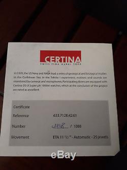 Certina DS 3 Automatique AUTOMATIC 1000m Limited Edition n°1148/1888