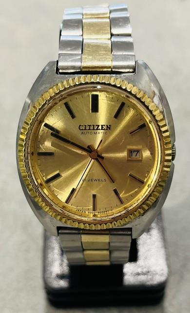 Citizen Montre Hommes, Automatique, Bicolore, 21 Jewels, Bien Entretenu État