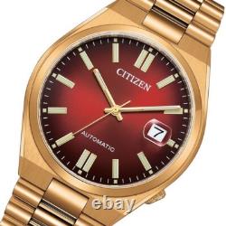 Citizen NJ0153-82X automatique cadran rouge ton or rose acier inoxydable Tsuyosa