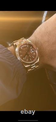 Custom Automatic NH35 Day & Date Fluted Bezel