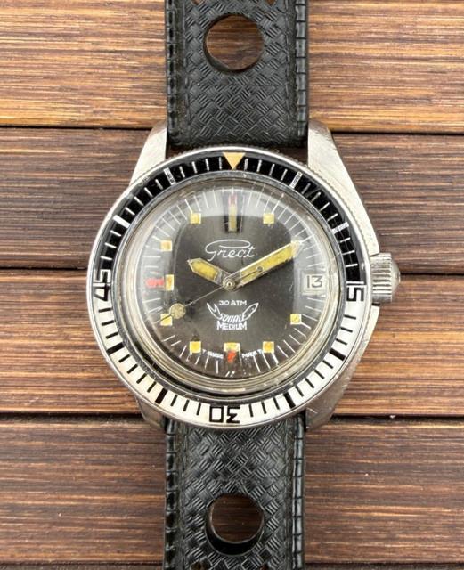 Diver Squale Automatique Eta 2783 Ann&eacute;es 70 Double Medium 30 Atm Bak&eacute;lite