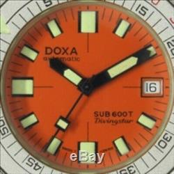 Doxa Sub 600T Conduite Star 4478 Ss 1970 Automatique Calibre 2872 Boîtier 39.5mm