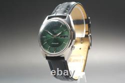 Exc+5 Montre Homme Vintage Seiko 5 6309-8800 Cadran Vert Automatique Jour Date