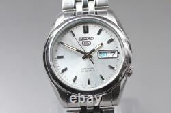 Exc+5 Montre automatique homme SEIKO 5 SNK355 7S26-01V0 cadran argenté 37 Exc+5 Montre automatique homme SEIKO 5 SNK355 7S26-01V0 cadran argenté 37