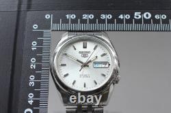 Exc+5 Montre automatique homme SEIKO 5 SNK355 7S26-01V0 cadran argenté 37 Exc+5 Montre automatique homme SEIKO 5 SNK355 7S26-01V0 cadran argenté 37