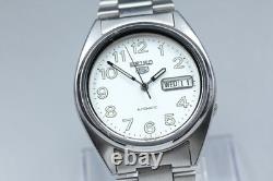 Exc+5 Montre automatique pour homme Seiko 5 7S26-3180 argent blanc du JAPON