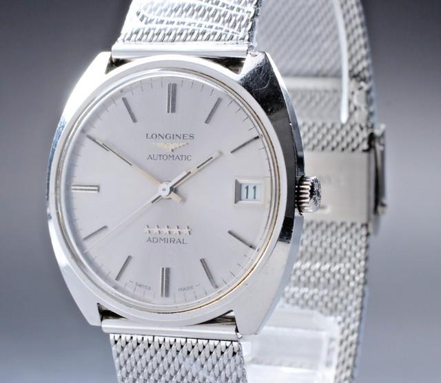 Exc+5 Montre Pour Homme Longines Admiral Five Star Automatique 34 Mm Cadran