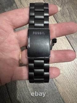 Fossil ME3080 montre automatique squelette noire acier inoxydable 5 ATM boîte