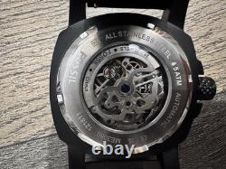 Fossil ME3080 montre automatique squelette noire acier inoxydable 5 ATM boîte