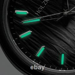 HOLZKERN Montre Homme Automatique Nightbird Érable/Noir