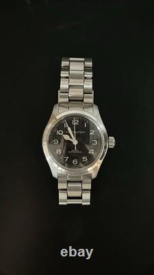 Hamilton Khaki Murph 38mm. Montre Homme Automatique bracelet Acier cadran noir