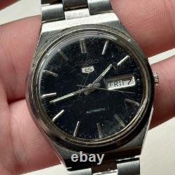 Homme Seiko 5 Montre Automatique Jour Date Japon 6309-8930 Bracelet 36mm À