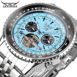 JARAGAR SILVER BLUE Edition Montre Homme Automatique Men's Watch 50mm JARAGAR SILVER BLUE Edition Montre Homme Automatique Men's Watch 50mm