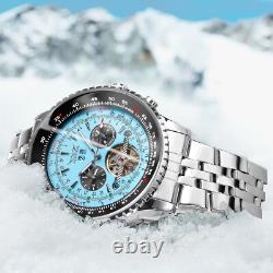 JARAGAR SILVER BLUE Edition Montre Homme Automatique Men's Watch 50mm JARAGAR SILVER BLUE Edition Montre Homme Automatique Men's Watch 50mm