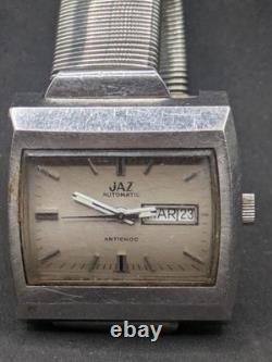 JAZ Automatic Antichoc Vintage 1970 Jour Date Swiss Made Fonctionne