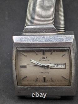 JAZ Automatic Antichoc Vintage 1970 Jour Date Swiss Made Fonctionne