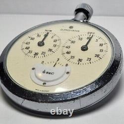 Junghans Rare Vintage Pocket Watch Stopwatch Mechanical Retro 1970 Germany Works