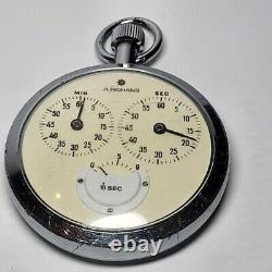 Junghans Rare Vintage Pocket Watch Stopwatch Mechanical Retro 1970 Germany Works