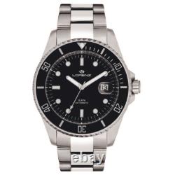 LORENZ Automatique Montre Homme 026959AA Bracelet en Acier Noir WR 100mt DD LORENZ Automatique Montre Homme 026959AA Bracelet en Acier Noir WR 100mt DD