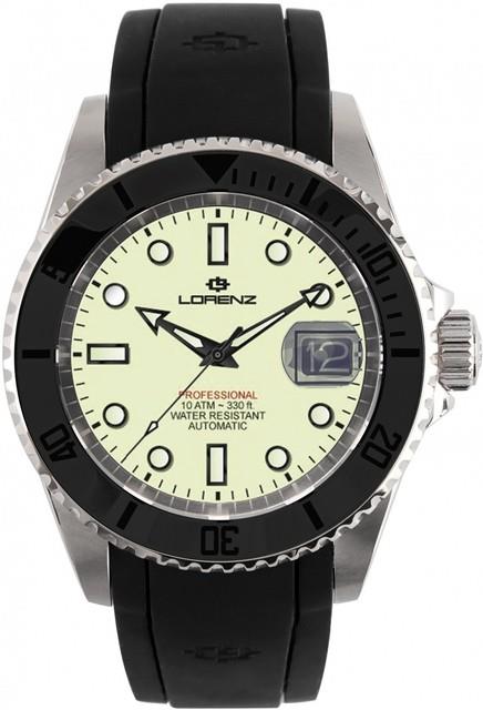 Lorenz Double Injection Full Lume 030197ll Montre Homme Automatique Ceramique