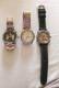 Lot 3 Montres Bracelet Automatiques M&eacute;caniques Analogiques Squelette M&eacute;tal/cuir