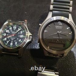 Lot 9 Montres QUARTZ Et 1 Automatique, camion Mercedes Bens Yema Seiko Citizen