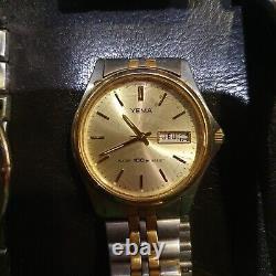 Lot 9 Montres QUARTZ Et 1 Automatique, camion Mercedes Bens Yema Seiko Citizen